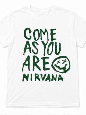 NIRVANA Vintage Unisex White Tee Sz LG